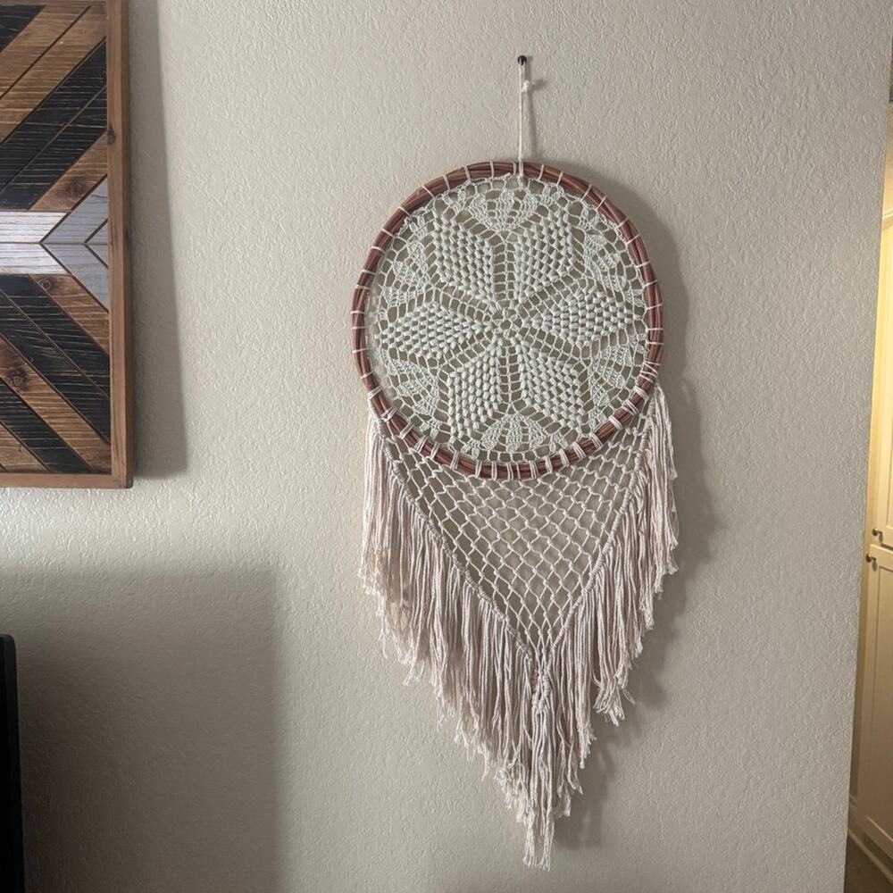 Handmade boho large macrame dreamcatcher